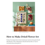 How to Make Dried Flower Shadowbox Art - candiscarmichael-com