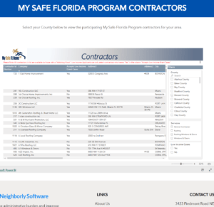 My Safe Florida Home Program - Part 5 - approved contractor list