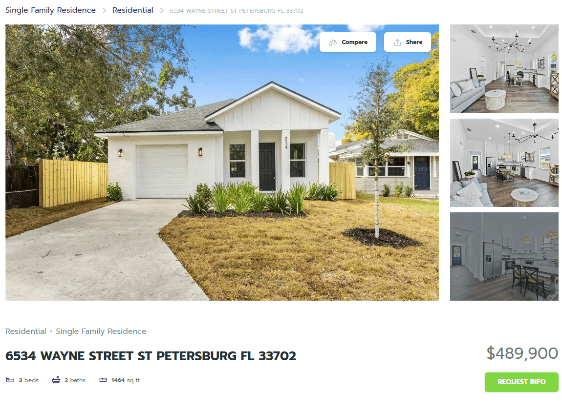 HOMES FOR SALE ST PETERSBURG FL 33702 - 1