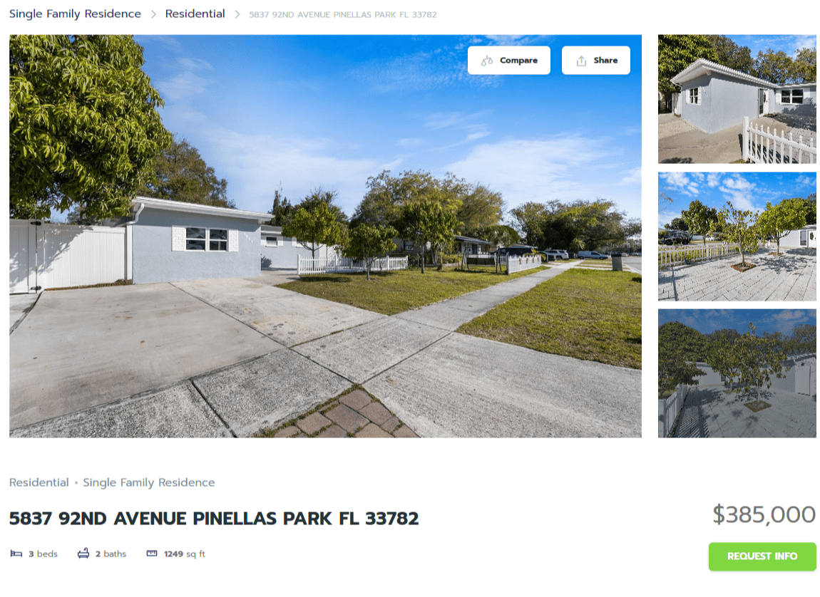 HOMES FOR SALE PINELLAS PARK FL 33782 - 1