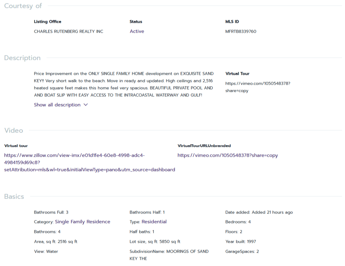 HOMES FOR SALE CLEARWATER FL 33767 - 2