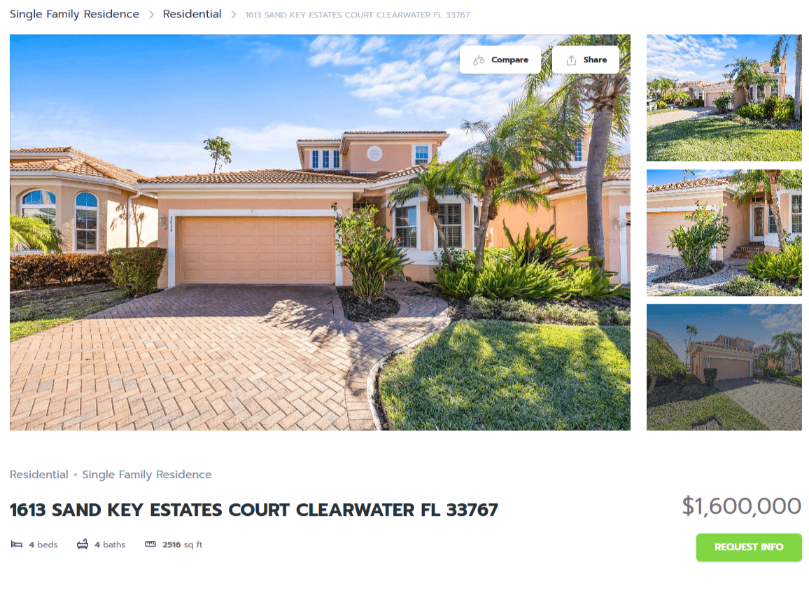 HOMES FOR SALE CLEARWATER FL 33767 - 1