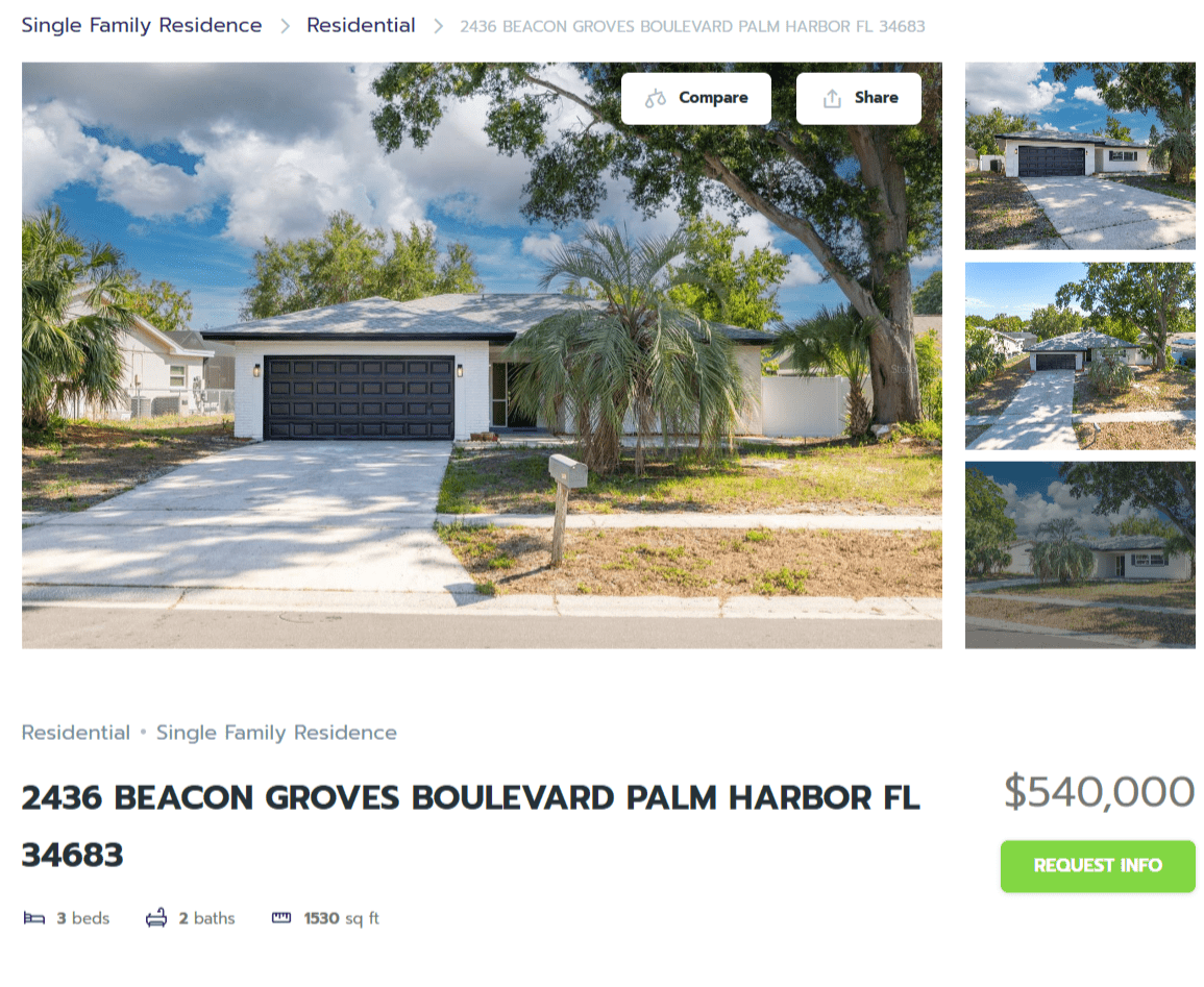 HOMES FOR SALE PALM HARBOR FL 34683 - 1