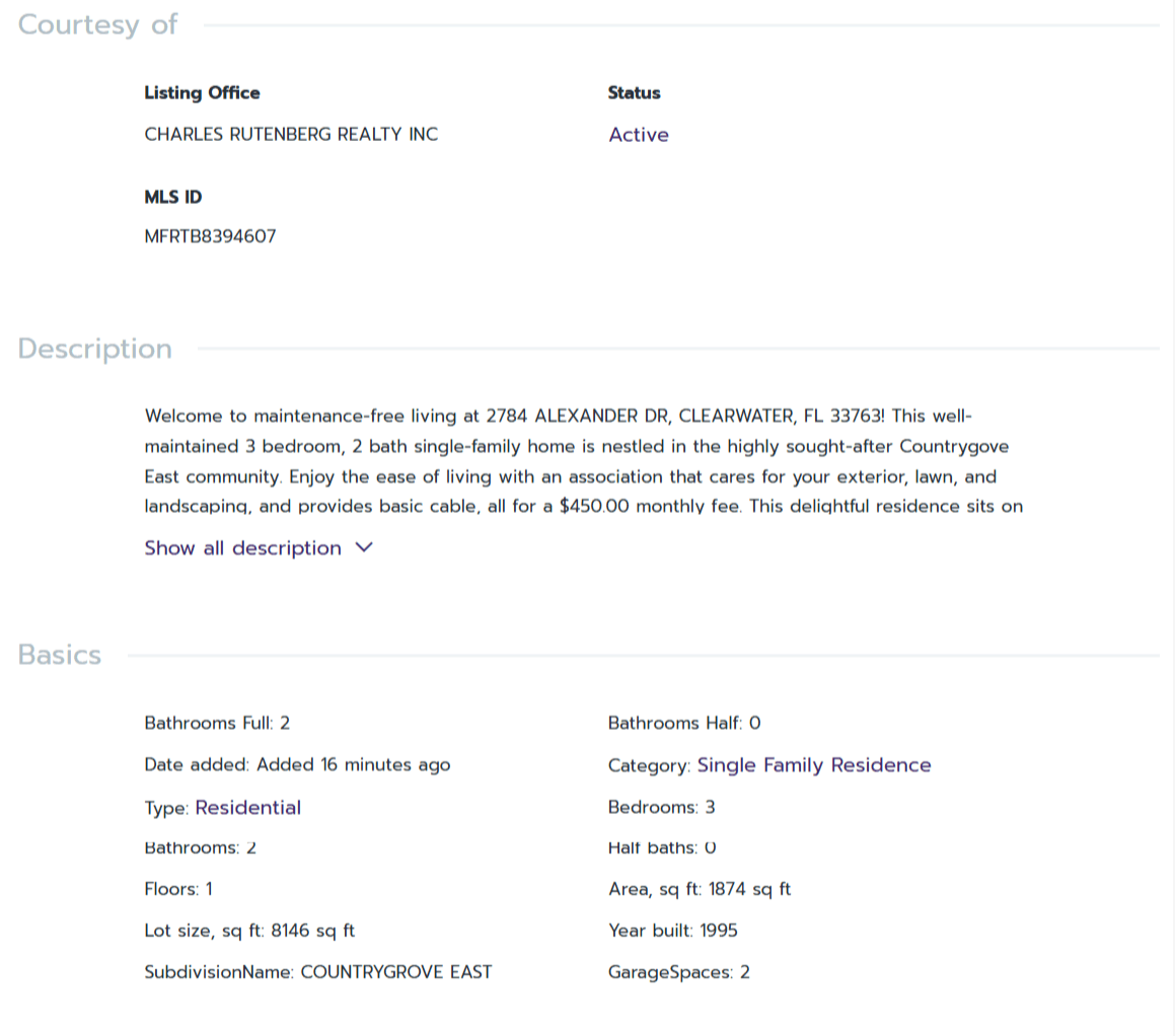 HOMES FOR SALE CLEARWATER FL 33763 - 2