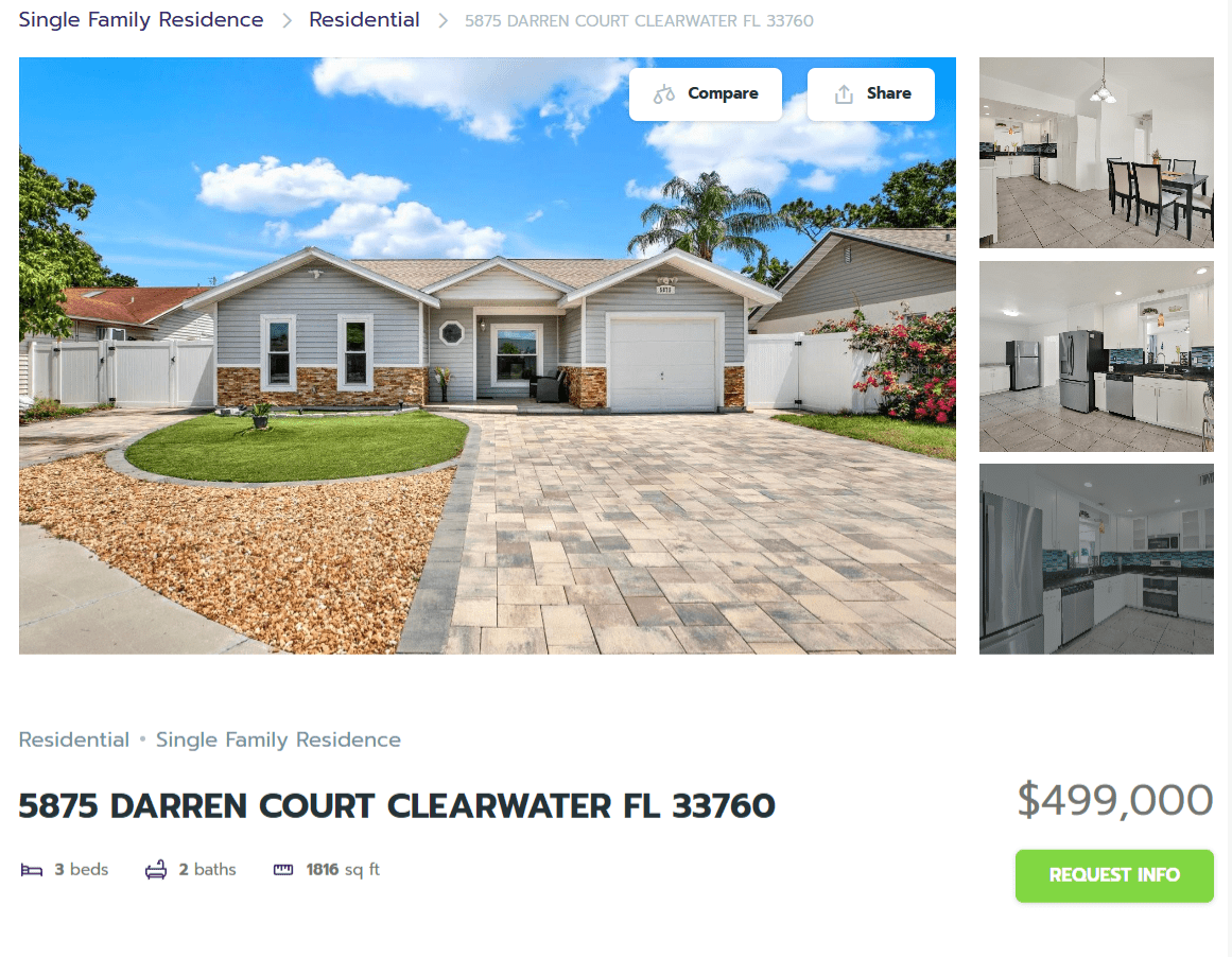 HOMES FOR SALE CLEARWATER FL 33760 - 1