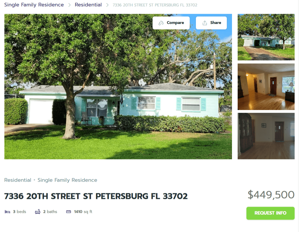 HOMES FOR SALE ST PETERSBURG FL 33702 - 1