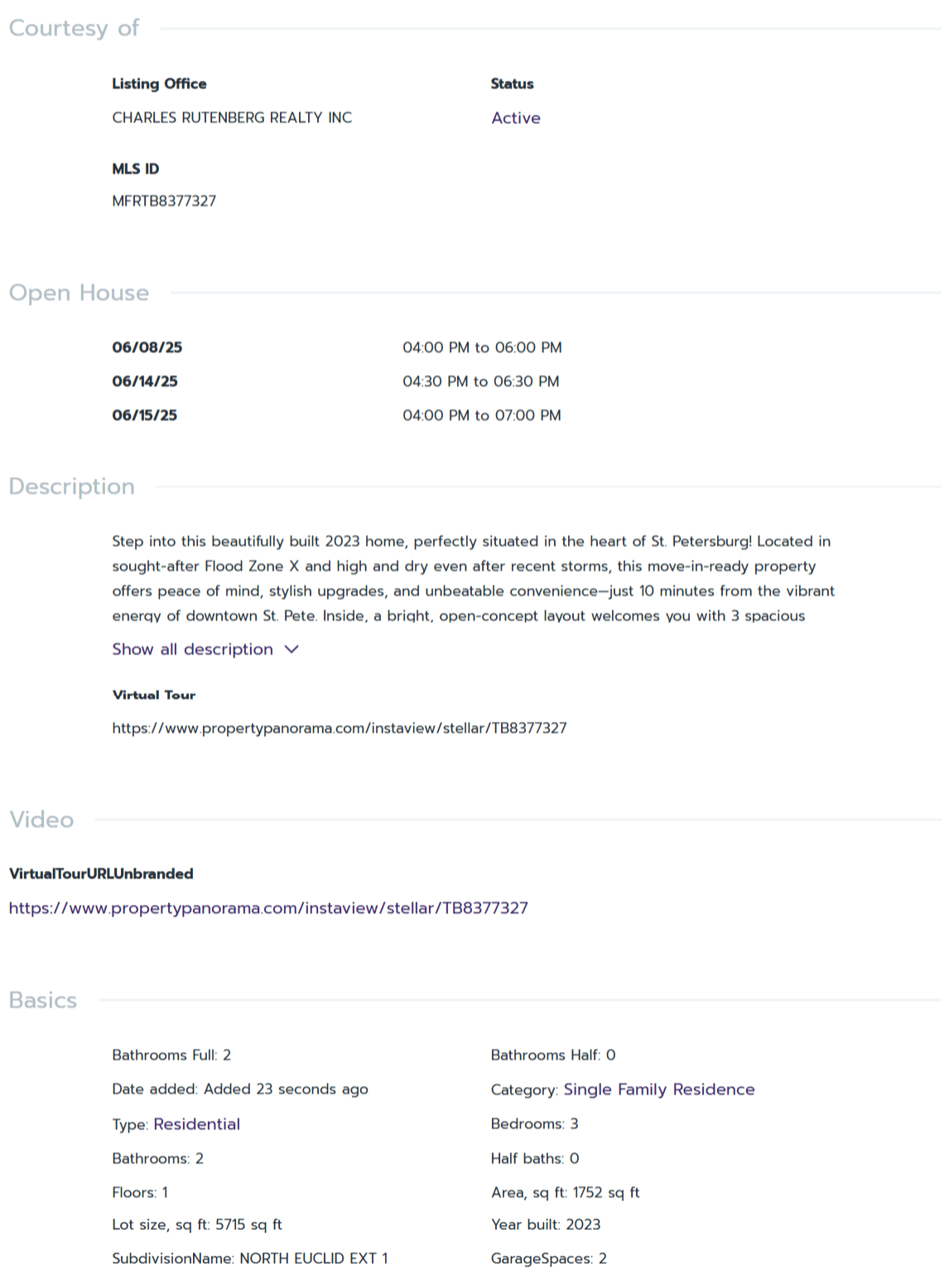 HOMES FOR SALE ST PETERSBURG FL 33703 - 2