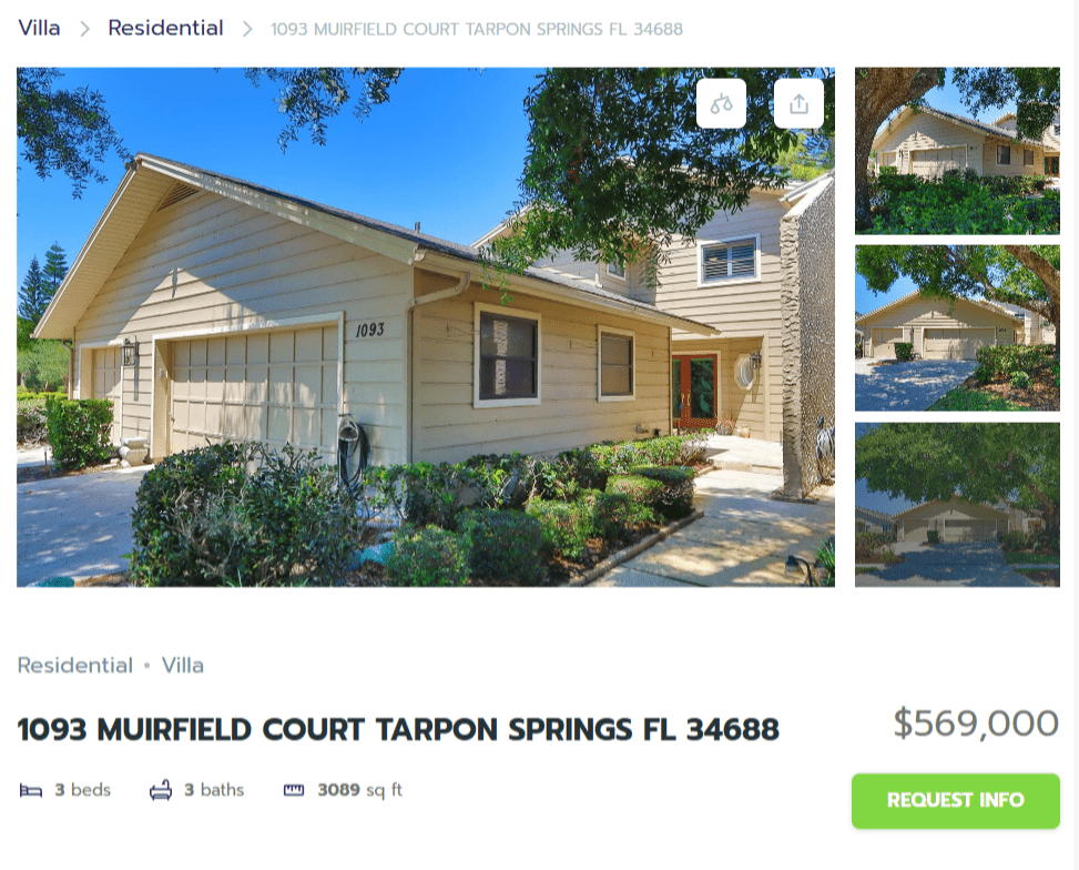 HOMES FOR SALE TARPON SPRINGS FL 34688 - 1