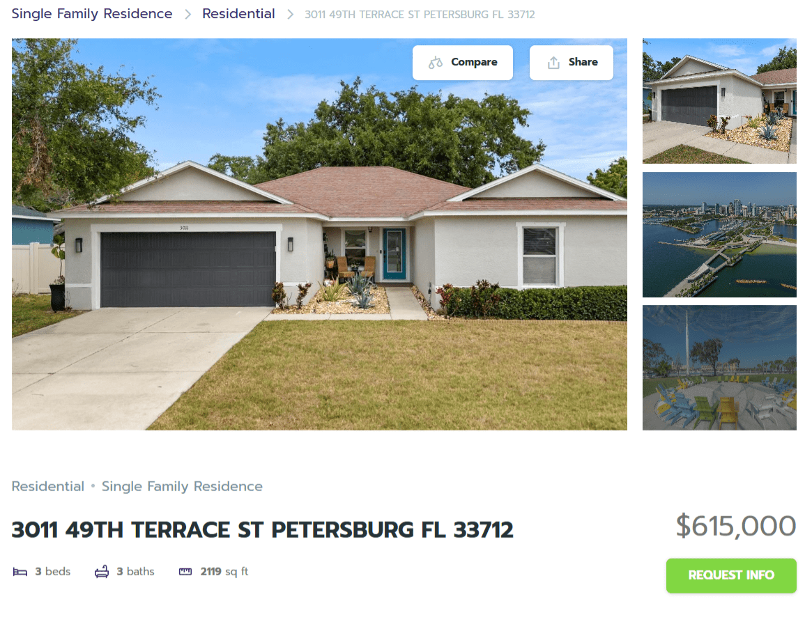 HOMES FOR SALE ST PETERSBURG FL 33712 - 1