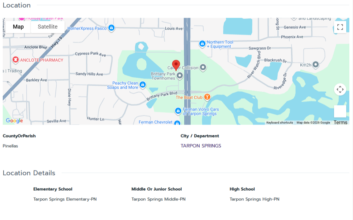 HOMES FOR SALE TARPON SPRINGS FL 34689 - 3