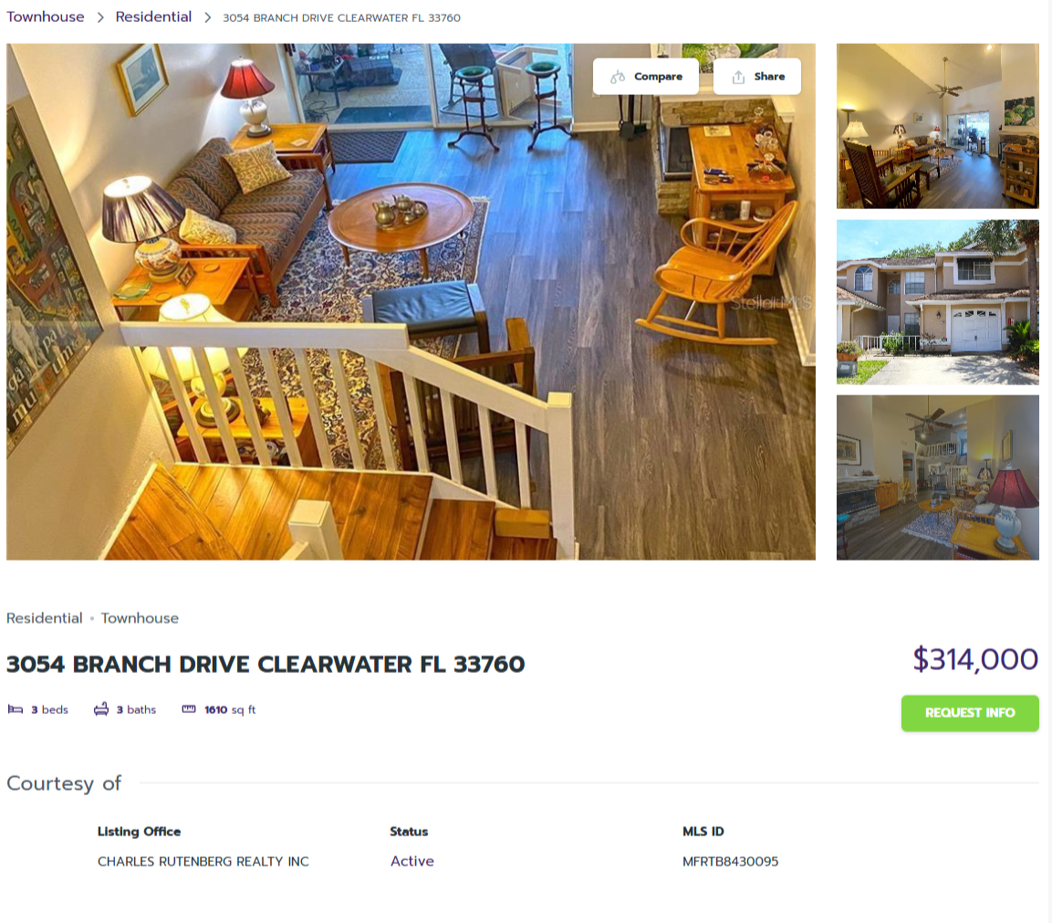 HOMES FOR SALE CLEARWATER FL 33760 - 1