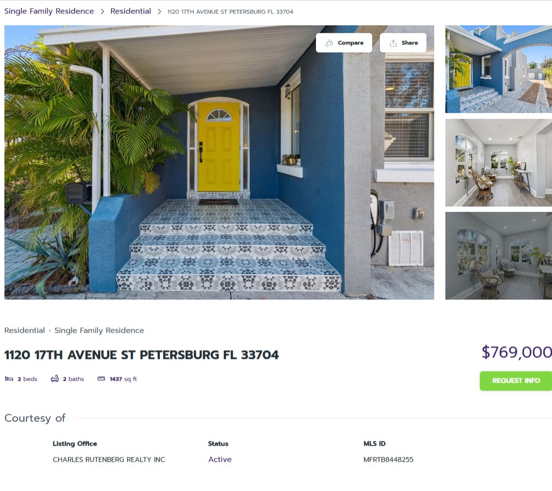 HOMES FOR SALE ST PETERSBURG FL 33704 - 1