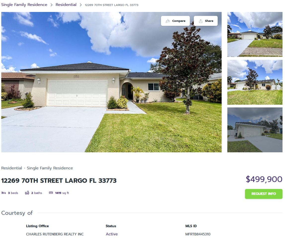 HOMES FOR SALE LARGO FL 33773 – 1