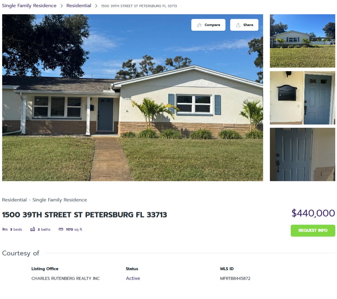 HOMES FOR SALE ST PETERSBURG FL 33713 – 1