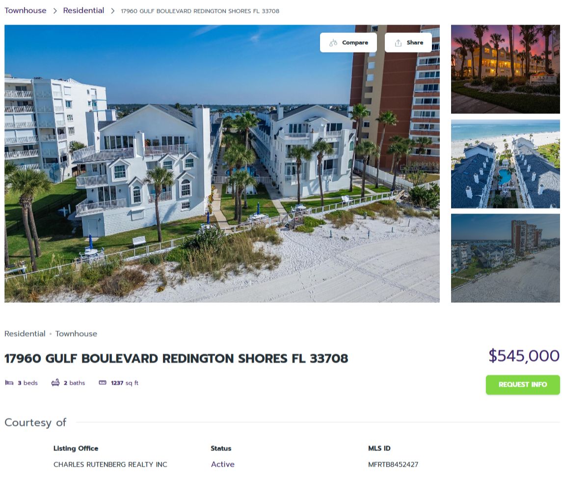 HOMES FOR SALE REDINGTON SHORES FL 33708 – 1