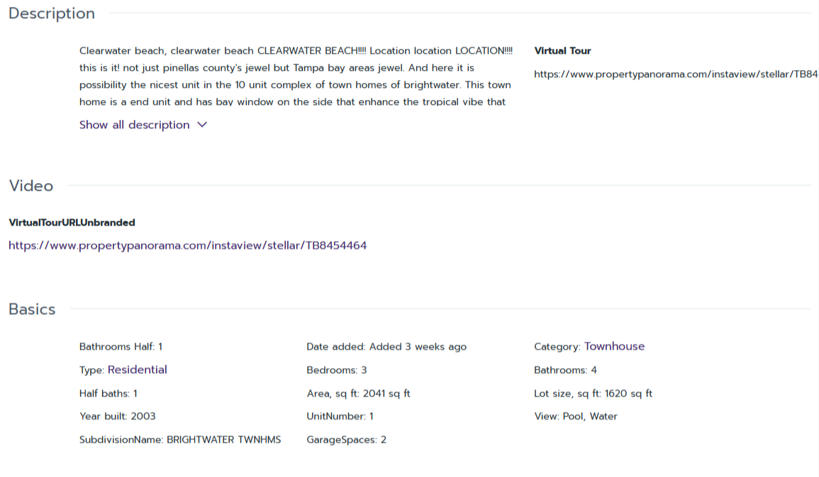 HOMES FOR SALE CLEARWATER FL 33767 - 2