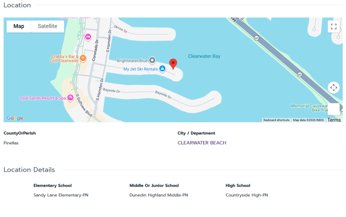 HOMES FOR SALE CLEARWATER FL 33767 - 3