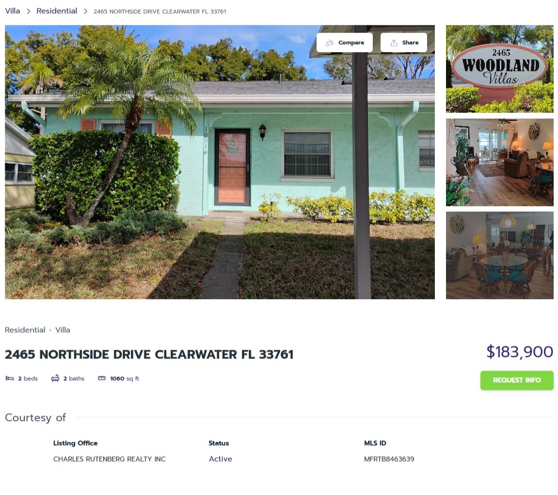 HOMES FOR SALE CLEARWATER FL 33761 – 1