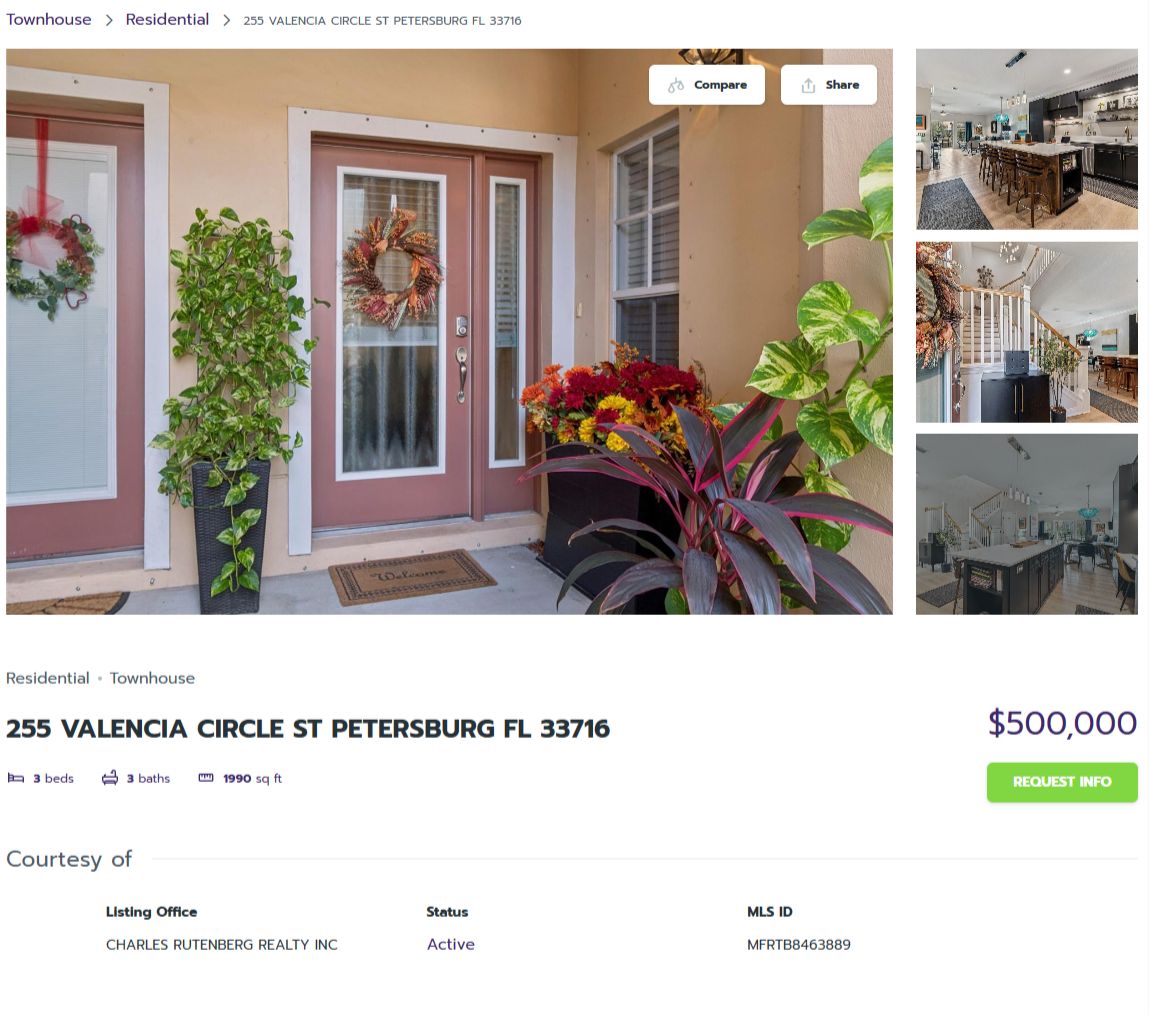 HOMES FOR SALE ST PETERSBURG FL 33716 – 1