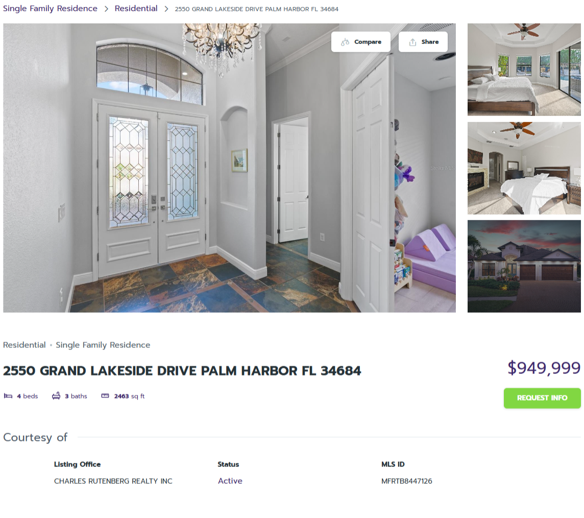 HOMES FOR SALE PALM HARBOR FL 34684 - 1