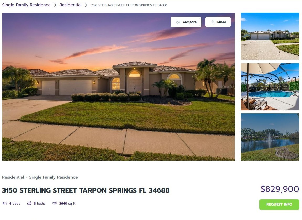 HOMES FOR SALE TARPON SPRINGS FL 34688 - 1