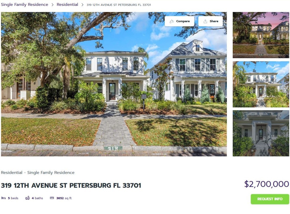 HOMES FOR SALE ST PETERSBURG FL 33701 - 1
