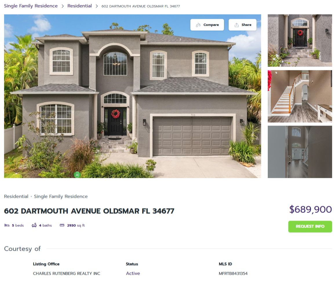 HOMES FOR SALE OLDSMAR FL 34677 – 1