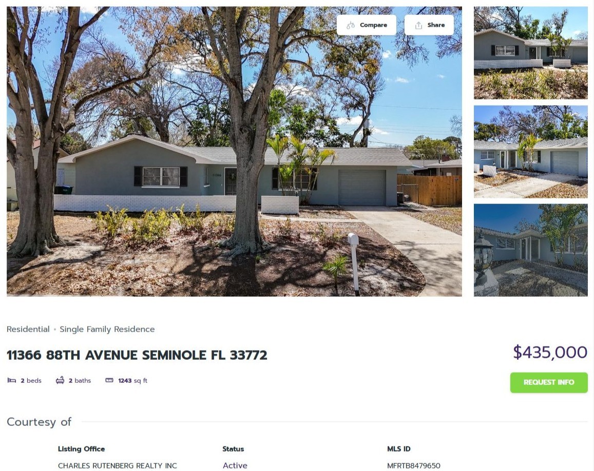 HOMES FOR SALE SEMINOLE FL 33772 - 1