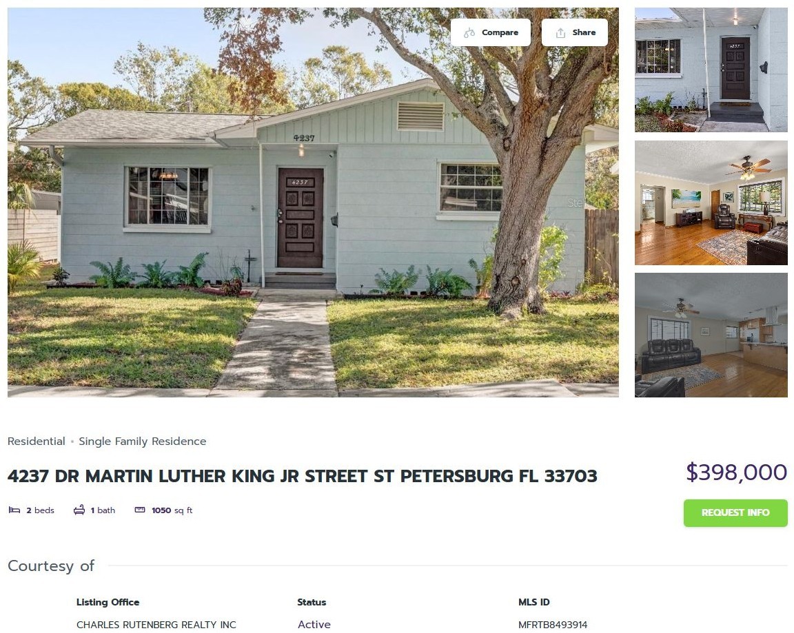 HOMES FOR SALE ST PETERSBURG FL 33703 - 1