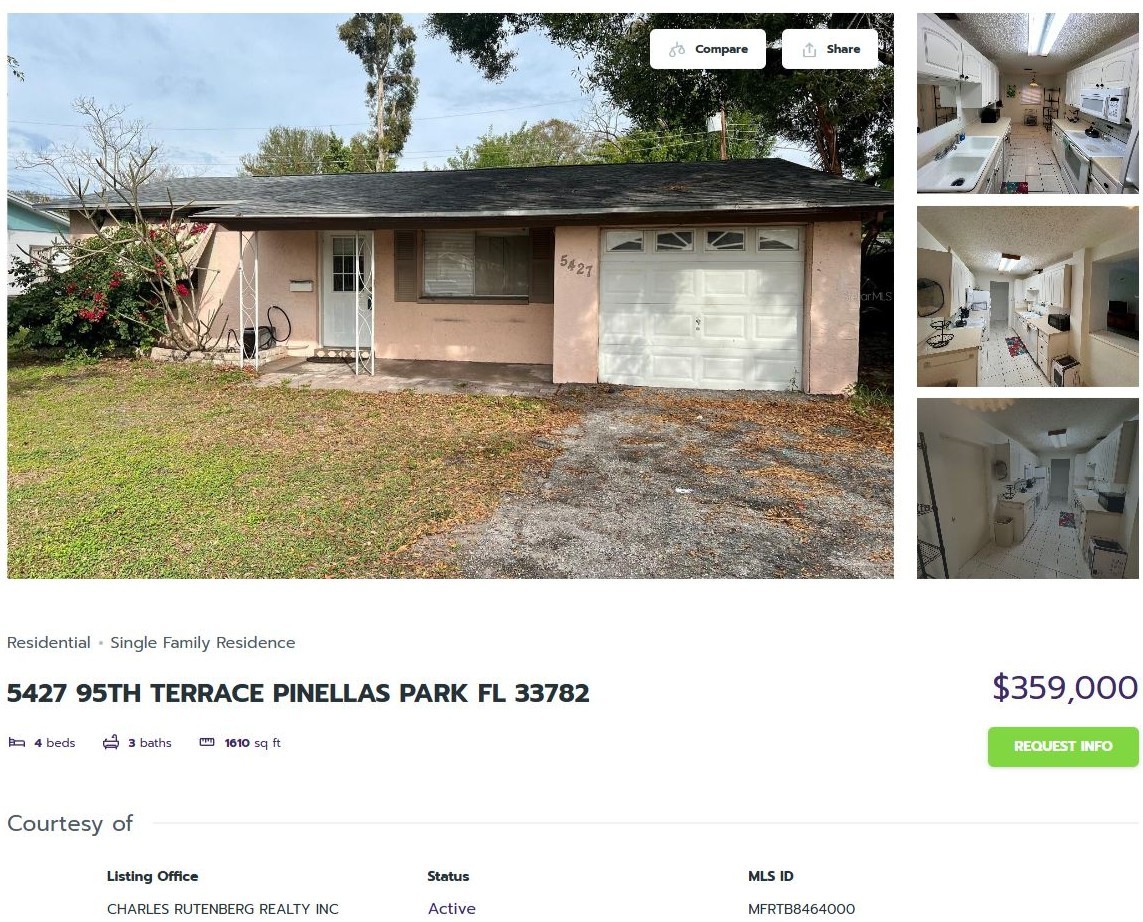 HOMES FOR SALE PINELLAS PARK FL 33782 - 1