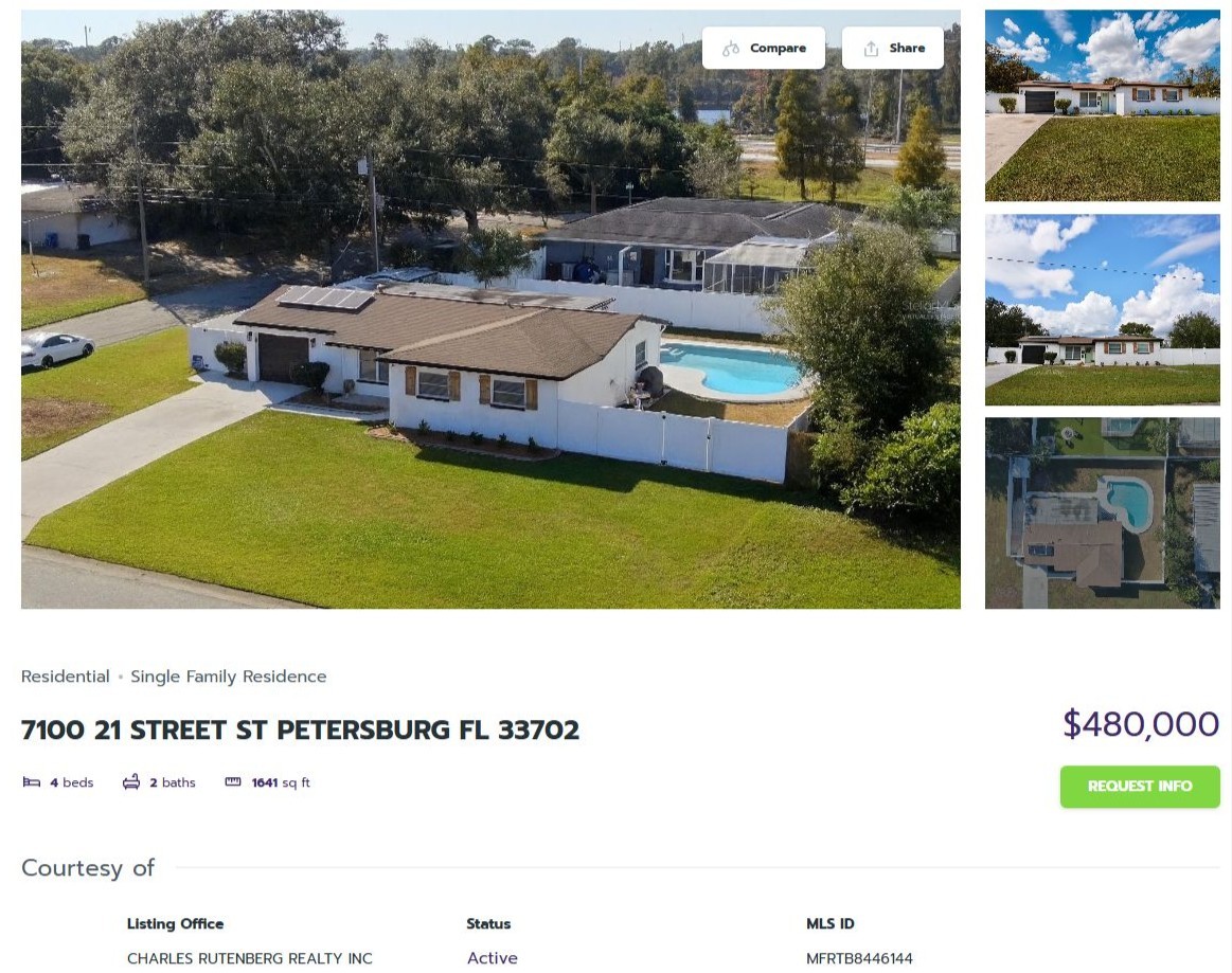 HOMES FOR SALE ST PETERSBURG FL 33702 - 1