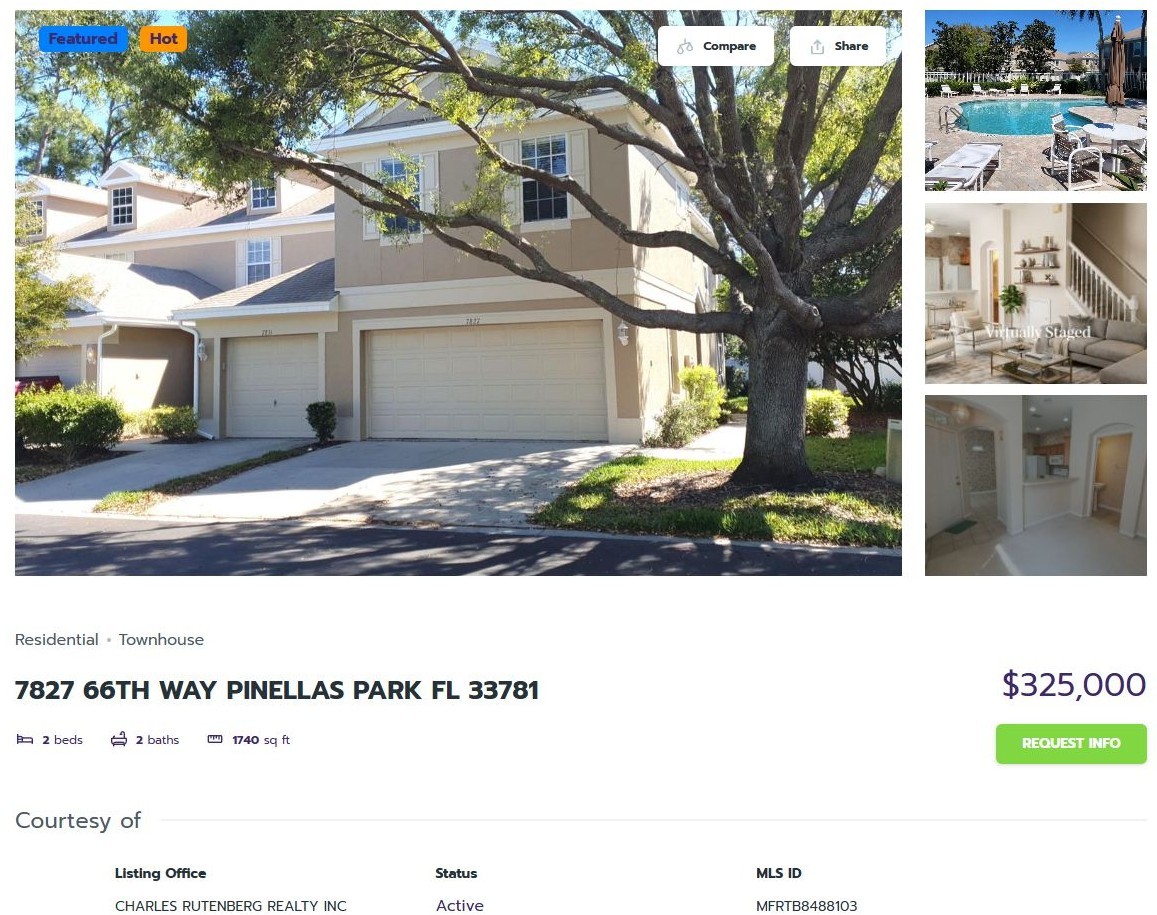 HOMES FOR SALE PINELLAS PARK FL 33781 - 1