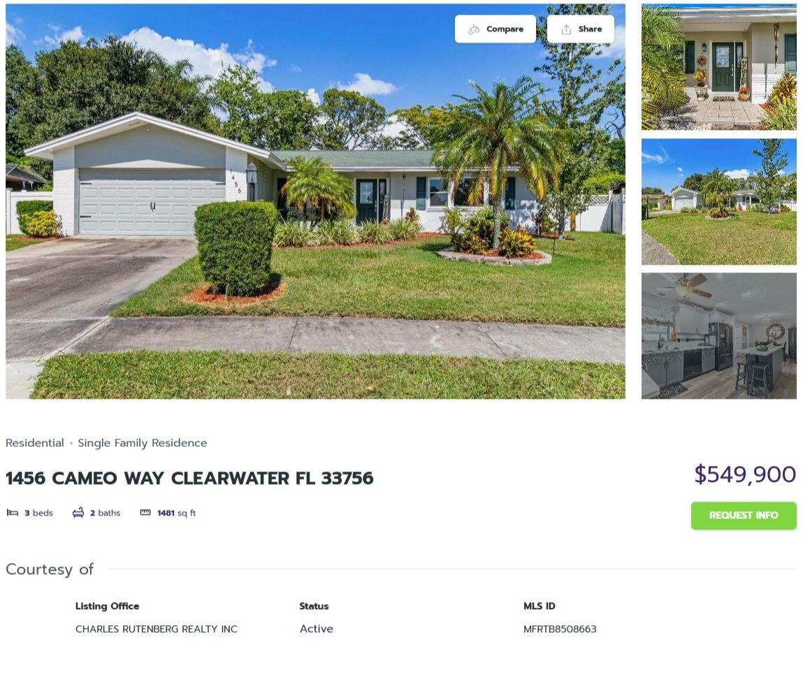 HOMES FOR SALE CLEARWATER FL 33756 - 1