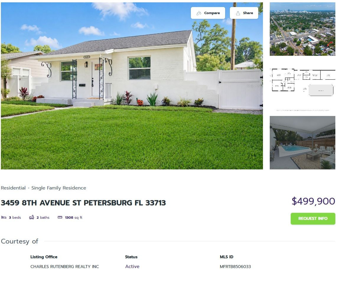 HOMES FOR SALE ST PETERSBURG FL 33713 - 1