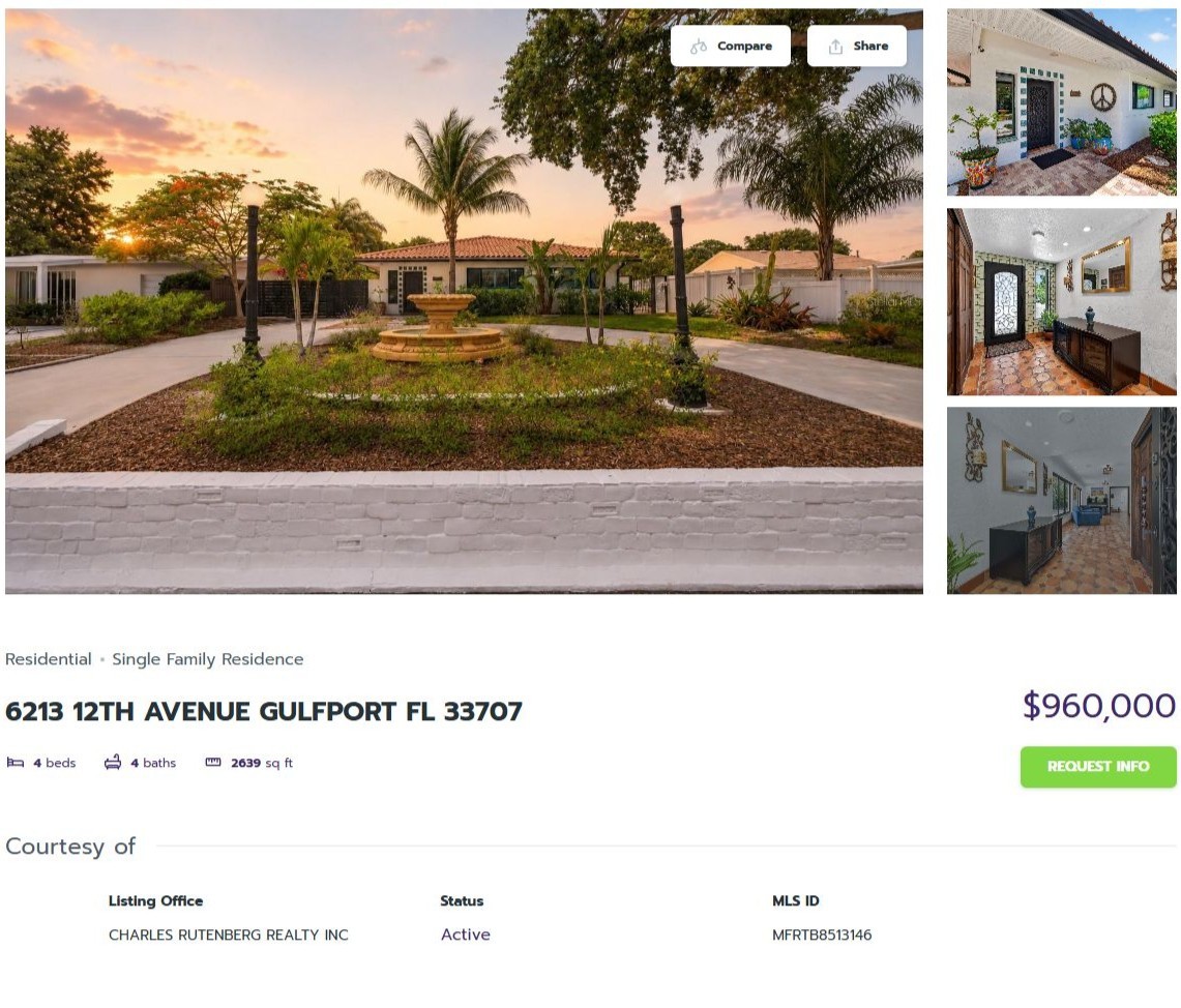 HOMES FOR SALE GULFPORT FL 33707 - 1