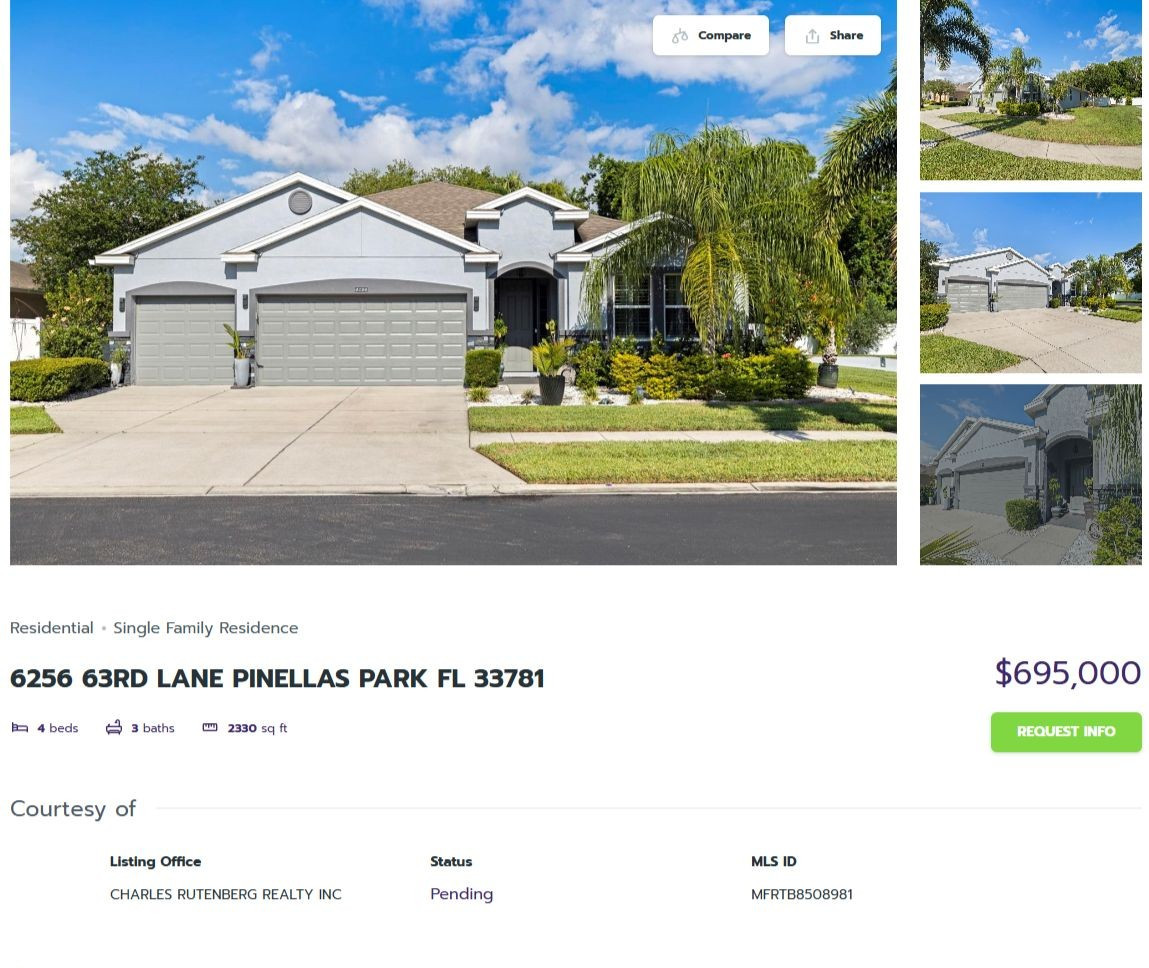 HOMES FOR SALE PINELLAS PARK FL 33781 - 1