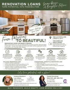3962 La Costa Ln Largo Evergreen Loans Renovation loan flyer
