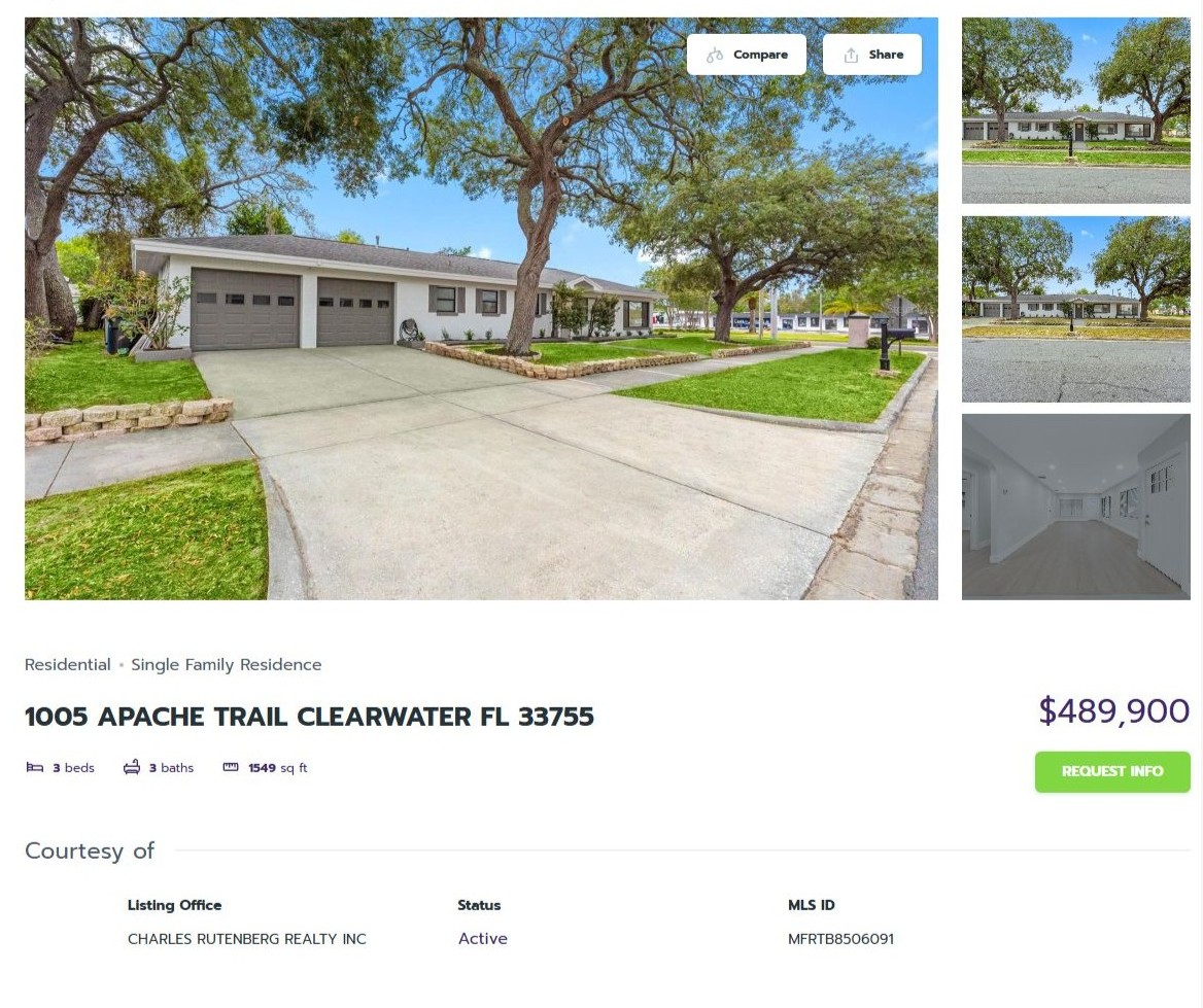 HOMES FOR SALE CLEARWATER FL 33755 - 1