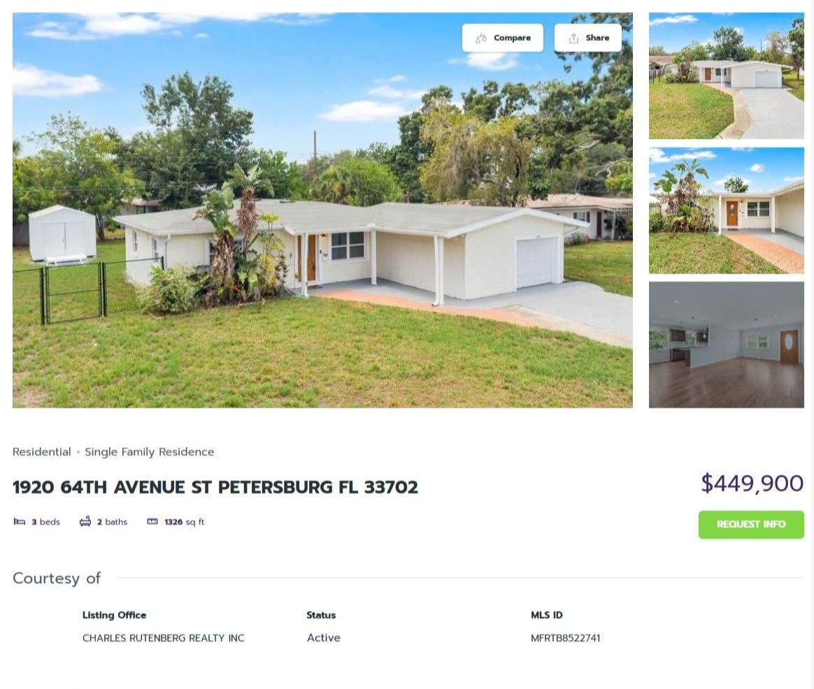 HOMES FOR SALE ST PETERSBURG FL 33702 - 1