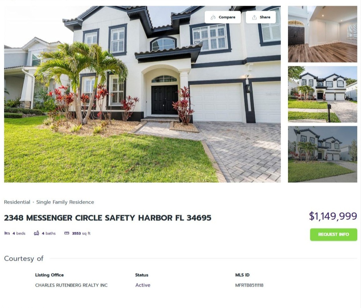 HOMES FOR SALE SAFETY HARBOR FL 34695 - 1