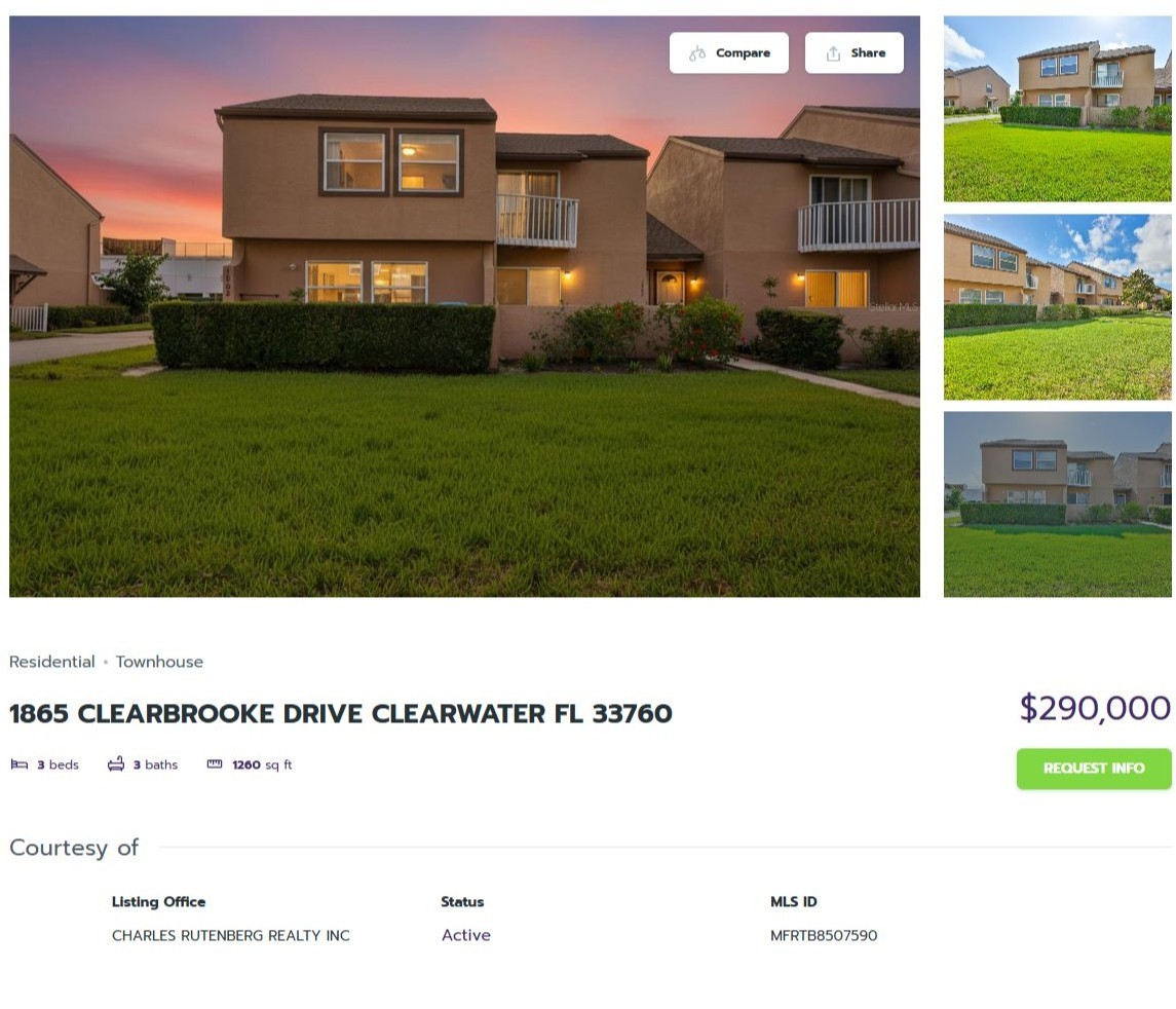 HOMES FOR SALE CLEARWATER FL 33760 - 1