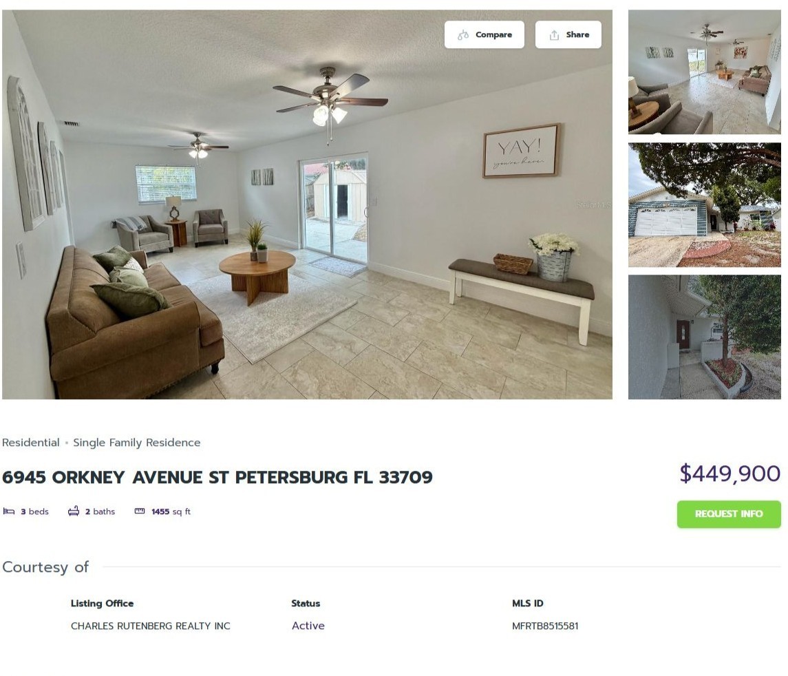 HOMES FOR SALE ST PETERSBURG FL 33709 - 1