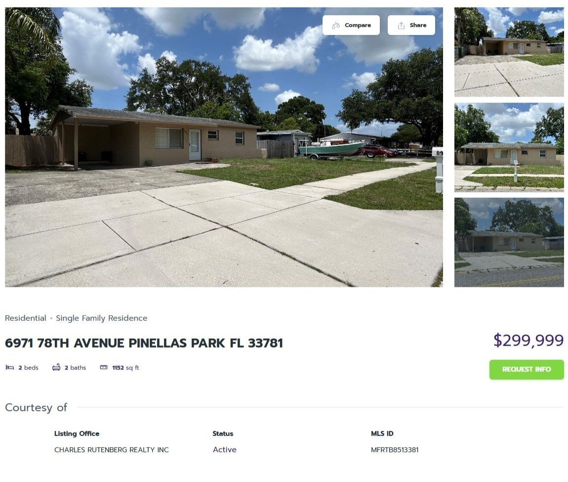 HOMES FOR SALE PINELLAS PARK FL 33781 - 1